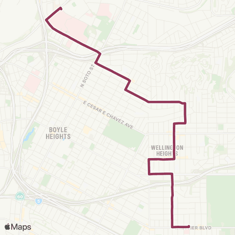 LADOT DASH DASH Boyle Heights map