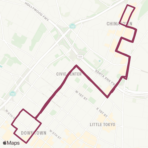 LADOT DASH DASH B map