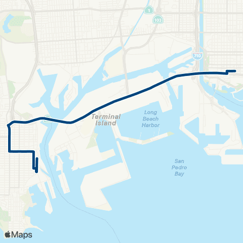 LADOT Commuter Express CE142 map