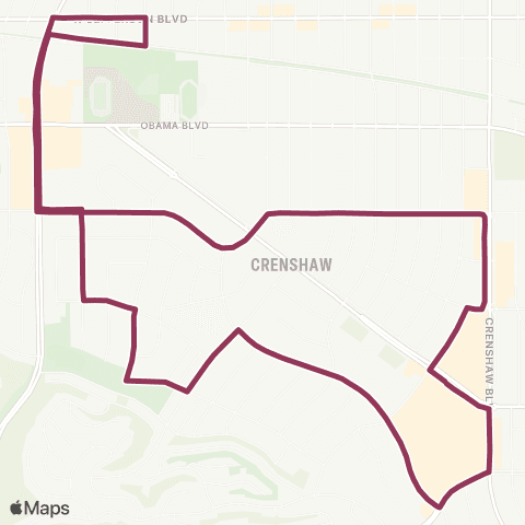 LADOT DASH DASH CrenshawLoop map