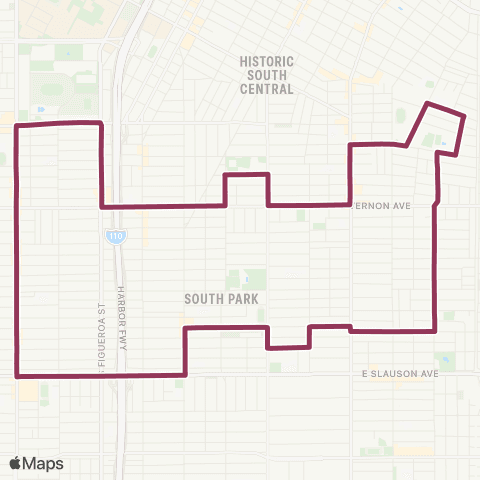 LADOT DASH DASH SoutheastLoop map