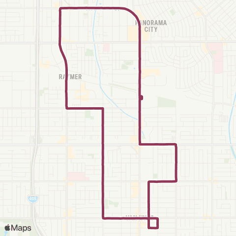 LADOT DASH DASH Panorama City / Van NuysLoop map
