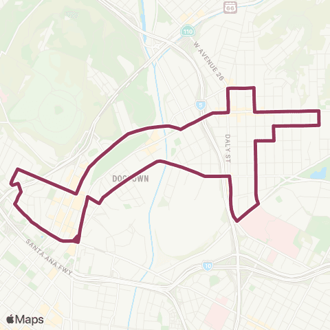 LADOT DASH DASH Lincoln Heights / ChinatownLoop map