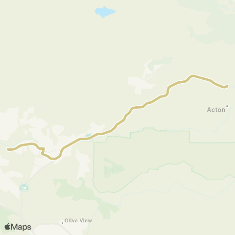 LA County Shuttles Acton & Agua Dulce Shuttle map