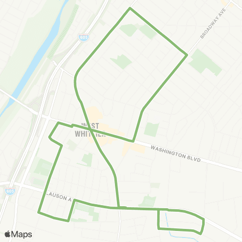 South Whittier Sunshine Shuttle Sunshine Shuttle Route C map