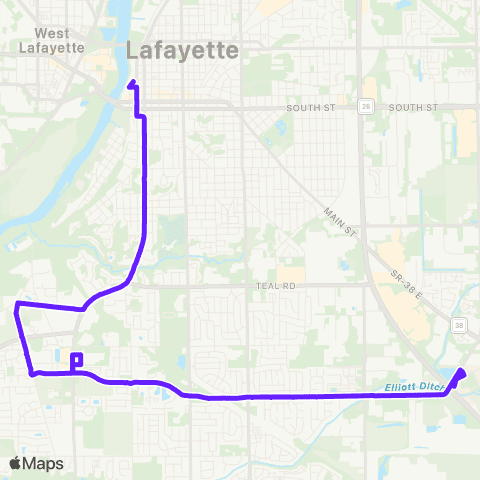 CityBus Brady Lane map