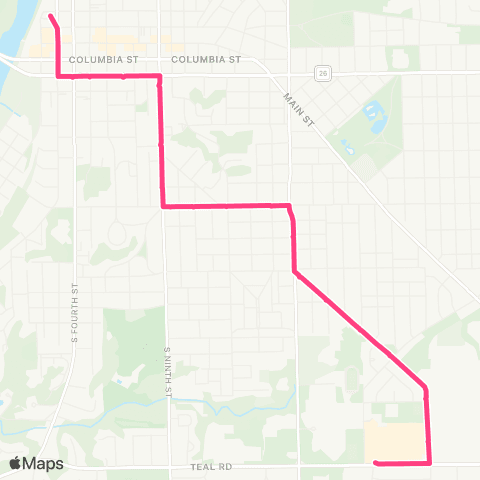 CityBus Teal Road map