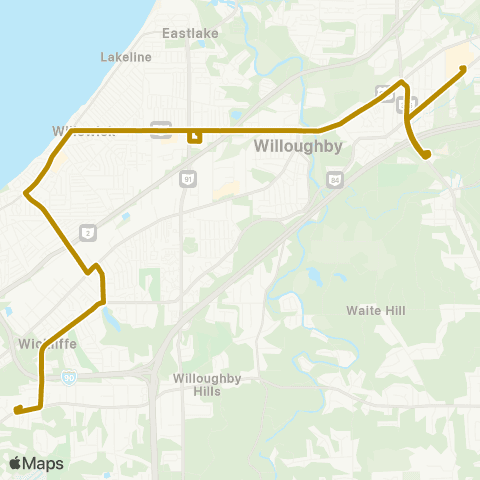 Laketran Mentor - Willoughby Hills map