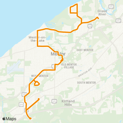 Laketran Mentor-Mentor On The Lake map