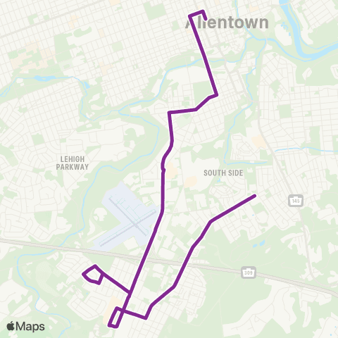 LANta South Mountain MS - Lehigh St. map