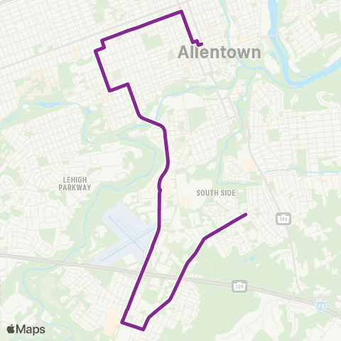 LANta Allen HS - Emaus Ave map