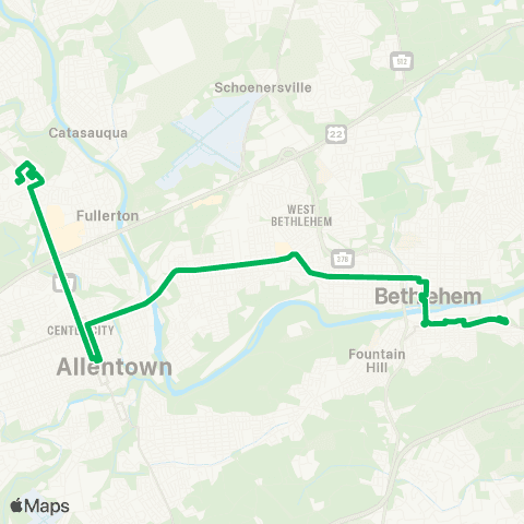 LANta Green Line map