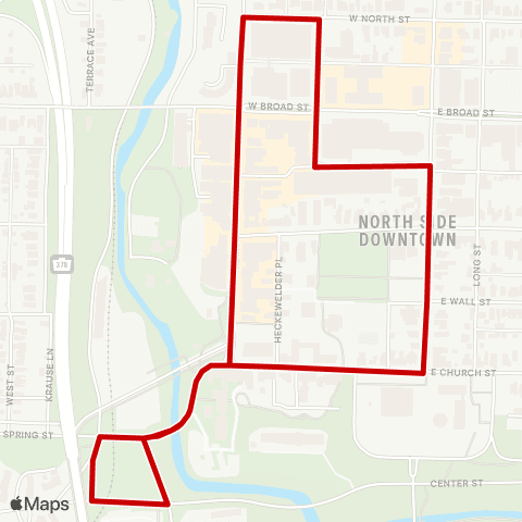 LANta Downtown Bethlehem Shuttle map