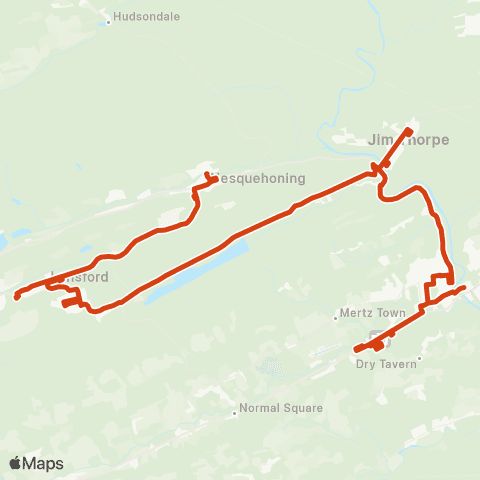 LANta Nesquehoning - Jim Thorpe map