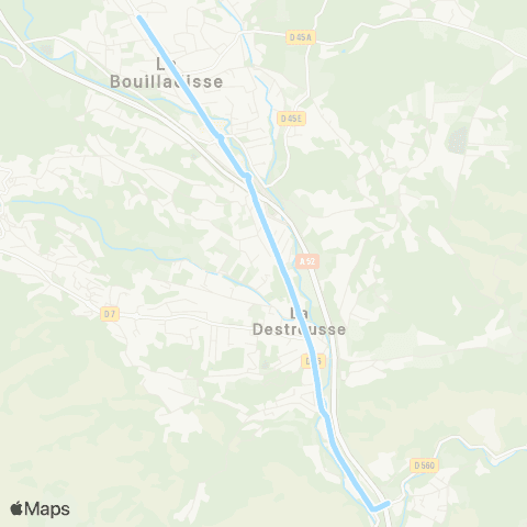 Les Lignes de l'Agglo Les Gisclans - Pont de Joux map