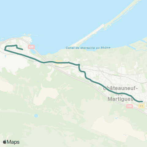 Les Bus de la Côte Bleue Collège des Amendeirets map