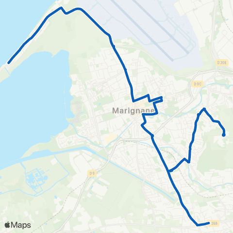Les Bus de l'Étang Le Jaï - Brassens / Genevoix - St Louis / Ste Marie map