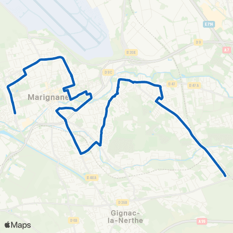 Les Bus de l'Étang Rebuty - Technoparc 2 map