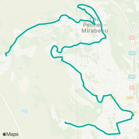 Les Bus de l'Étang Tante Rose - Jas de Rhodes map