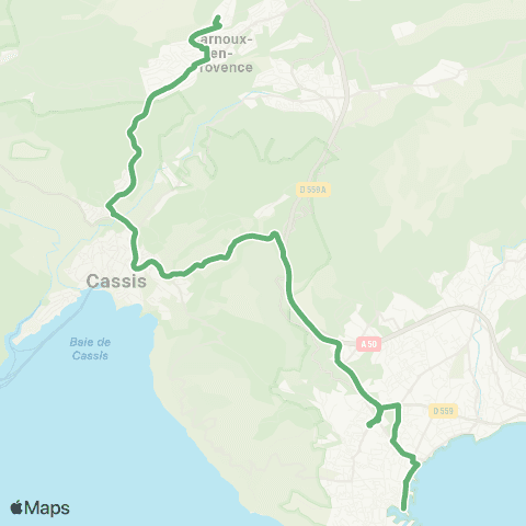 Les Bus de la Marcouline La Ciotat Carnoux Saint-Augustin map