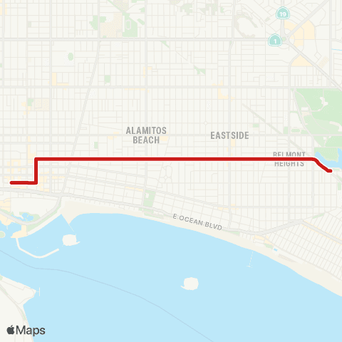 Long Beach Transit 4th Street map