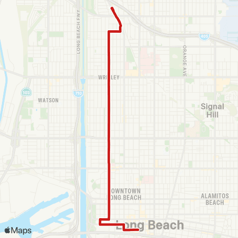 Long Beach Transit Magnolia Ave map