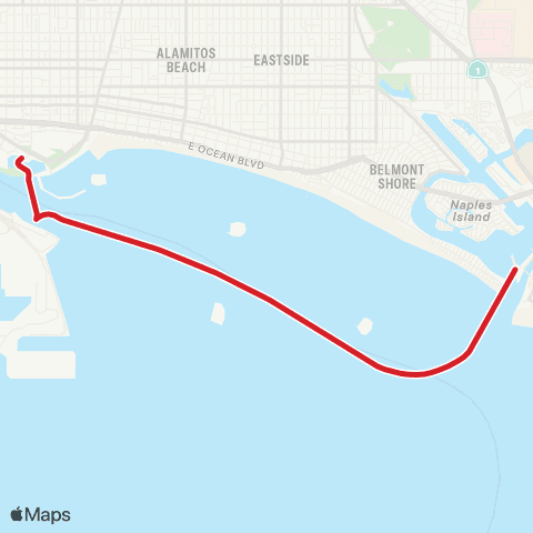 LBT Water Taxis Aqualink map