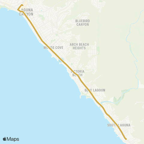 Laguna Beach Short Coastal map