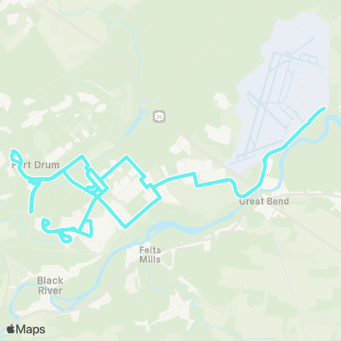 Lewis County Transit South Post / Airfield map