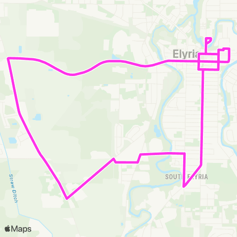 Lorain County Transit Elyria Loop map