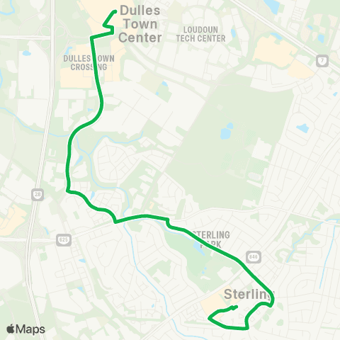 Loudoun County Transit Sterling Connector map