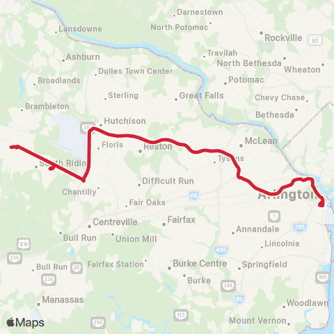 Loudoun County Transit Pentagon map