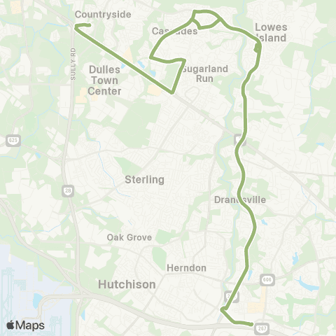 Loudoun County Transit Potomac Falls Reston Town Center Station map