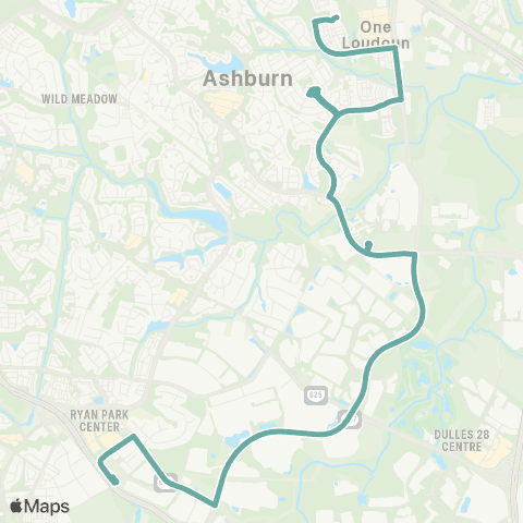 Loudoun County Transit Ashburn Metro Sta - Oneloudoun - Potomac Green map