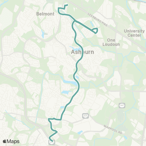Loudoun County Transit Ashburn Village map