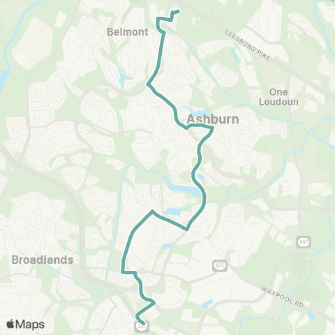 Loudoun County Transit Ashburn Village map