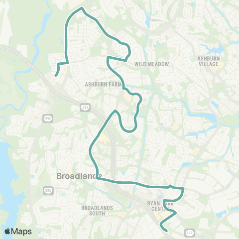 Loudoun County Transit Ashburn Farm map