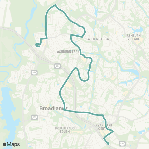 Loudoun County Transit Ashburn Farm map