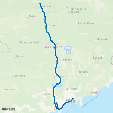 Lignes d'Azur Collège St-Blaise - Vauban map