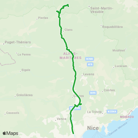 Lignes d'Azur Lycée de la Montagne - Vauban map