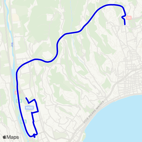 Lignes d'Azur CADAM Nord map