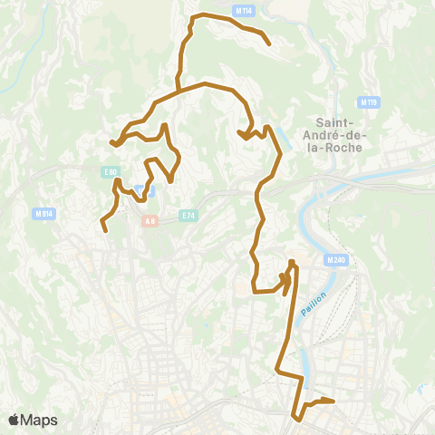 Lignes d'Azur Cernuschi - Vauban map