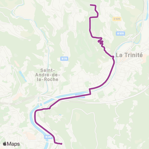 Lignes d'Azur Complexe sportif de la Lauvette - Pont Michel map