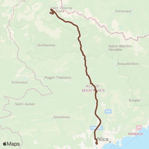 Lignes d'Azur Auron - les Arboras / Université map