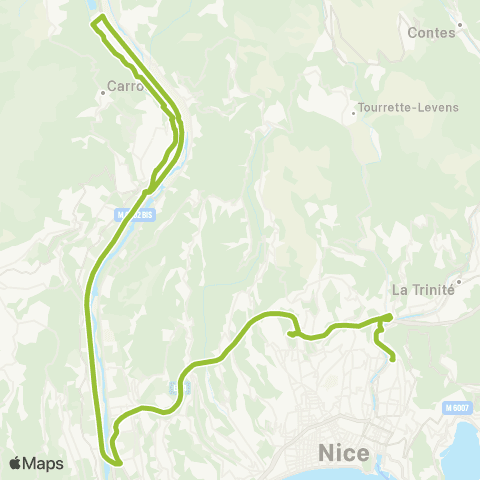 Lignes d'Azur Pôle d’échanges Pierre Servella - Pont Michel (par Rue 18bis) map