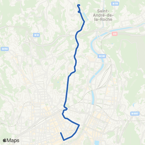 Lignes d'Azur Rimiez St-George / Rimiez les Sources - Deloye / Dubouchage map
