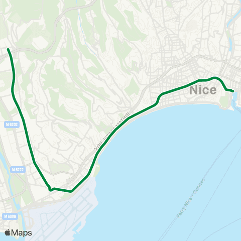 Lignes d'Azur Port Lympia - Saint-Isidore map