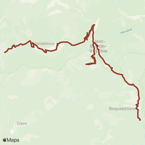 Lignes d'Azur Roquebilière - Rimplas map