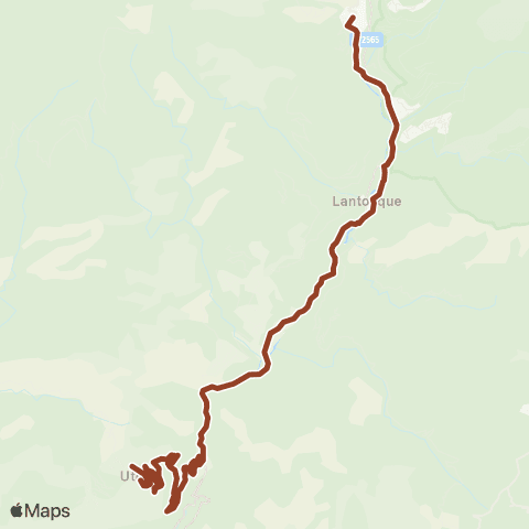 Lignes d'Azur Roquebilière - Utelle map