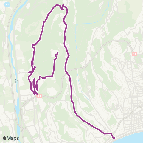 Lignes d'Azur Navette Vib de Bellet map
